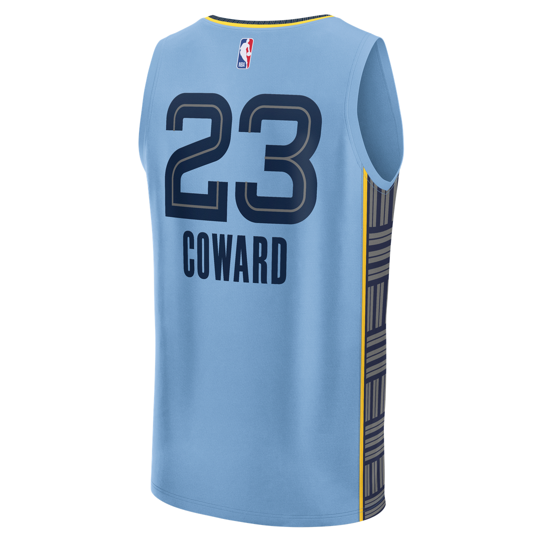 Cedric Coward Memphis Grizzlies Fanatics Fast Break Replica Player Jersey - Statement Edition - Light Blue Official NBA Team Apparel Basketball Fan Ge