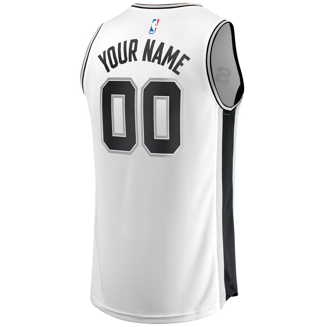 San Antonio Spurs Fanatics Fast Break Custom Replica Jersey - Association Edition - White Official NBA Team Apparel Basketball Fan Gear