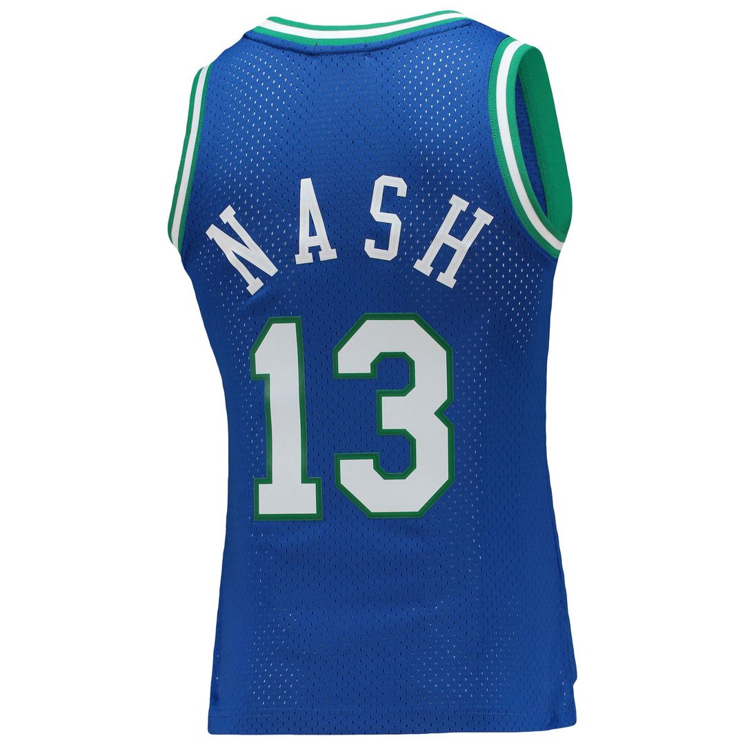 Steve Nash Dallas Mavericks Mitchell & Ness Women's 1998/99 Hardwood Classics Swingman Jersey - Blue Official NBA Team Apparel Basketball Fan Gear