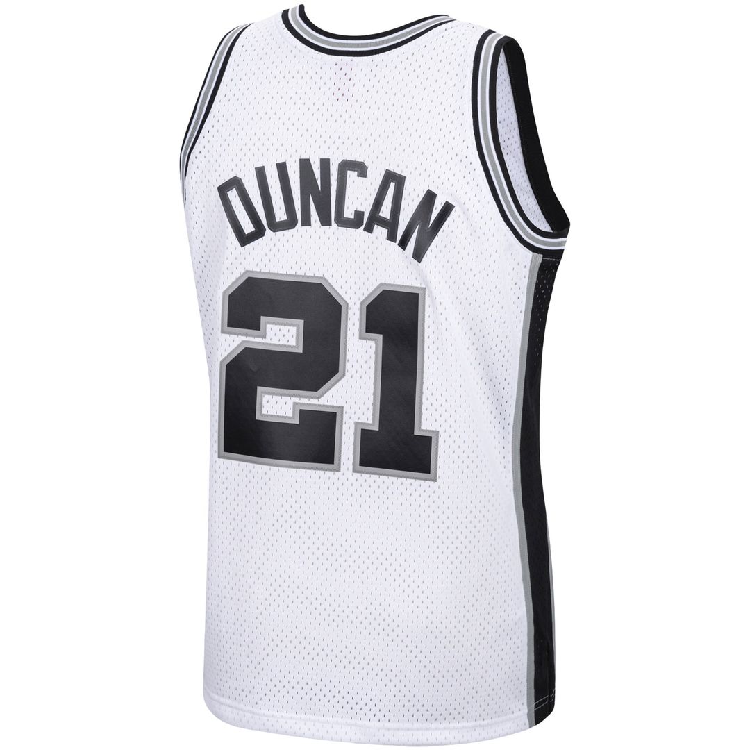 Tim Duncan San Antonio Spurs Mitchell & Ness 1998/99 Hardwood Classics Swingman Jersey - White Official NBA Team Apparel Basketball Fan Gear