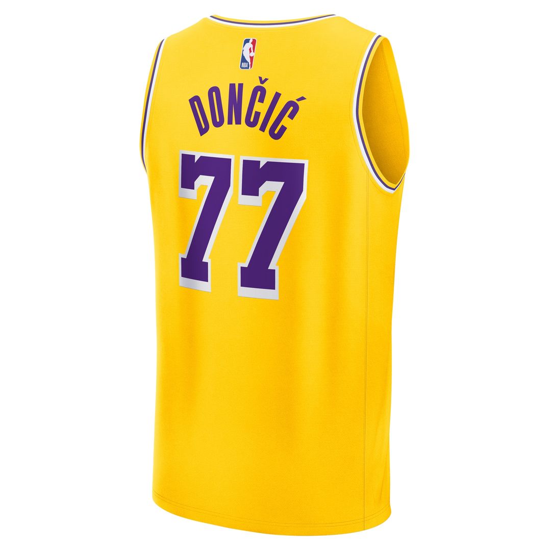 Luka Dončić Los Angeles Lakers Fanatics Youth Fast Break Replica Player Jersey - Gold Official NBA Team Apparel Basketball Fan Gear