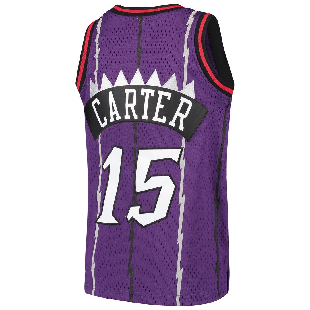 Vince Carter Toronto Raptors Mitchell & Ness Youth 1998/99 Hardwood Classics Swingman Throwback Jersey - Purple Official NBA Team Apparel Basketball F