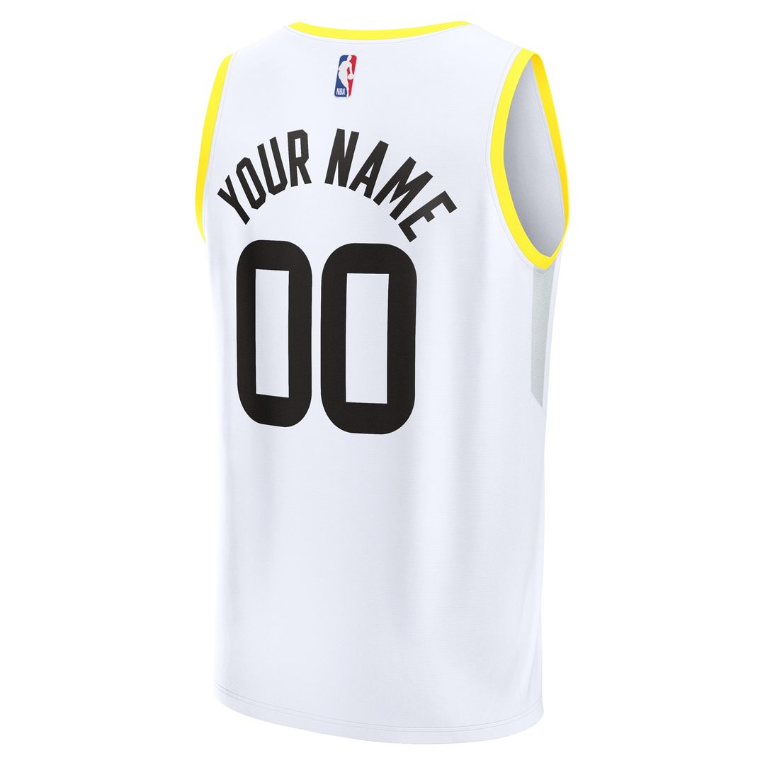 Utah Jazz Fanatics Fast Break Custom Replica Jersey - Association Edition - White Official NBA Team Apparel Basketball Fan Gear