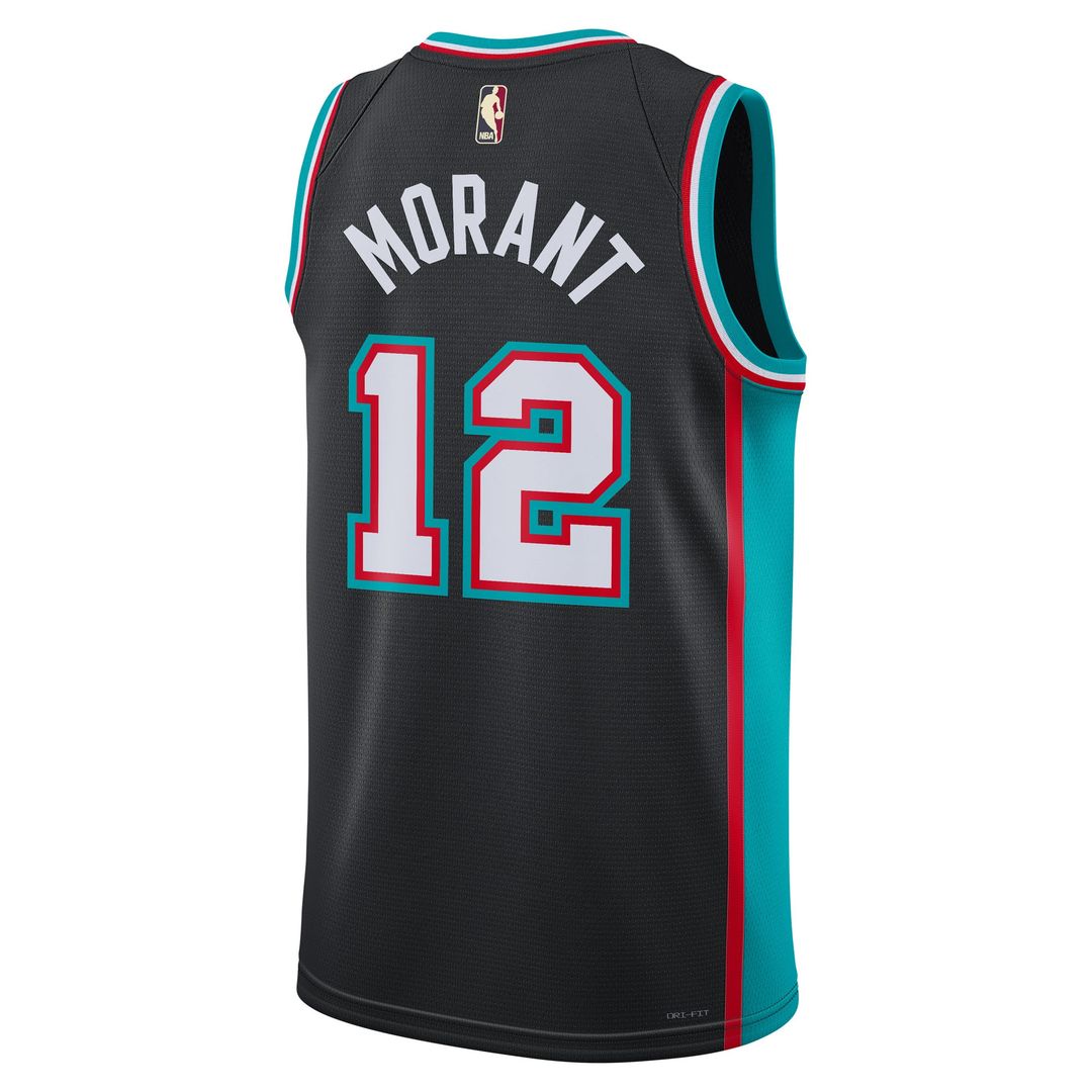 Ja Morant Memphis Grizzlies Nike Unisex Swingman Jersey - Classic Edition - Black Official NBA Team Apparel Basketball Fan Gear