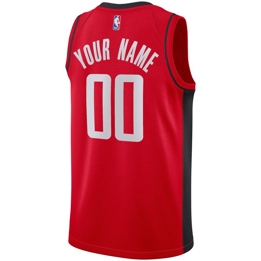Houston Rockets Nike Custom Swingman Jersey - Icon Edition - Red Official NBA Team Apparel Basketball Fan Gear