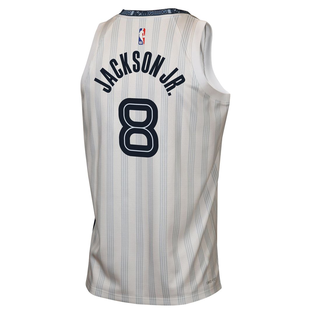 Jaren Jackson Jr. Memphis Grizzlies Nike Youth 2025/26 City Edition Swingman Jersey - White Official NBA Team Apparel Basketball Fan Gear