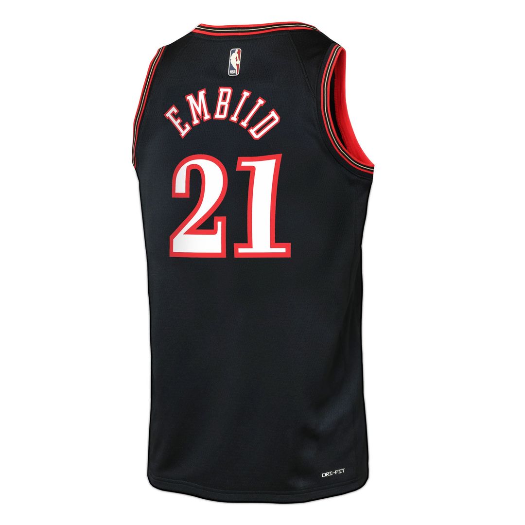 Joel Embiid Philadelphia 76ers Nike Youth Swingman Jersey - Classic Edition - Black Official NBA Team Apparel Basketball Fan Gear
