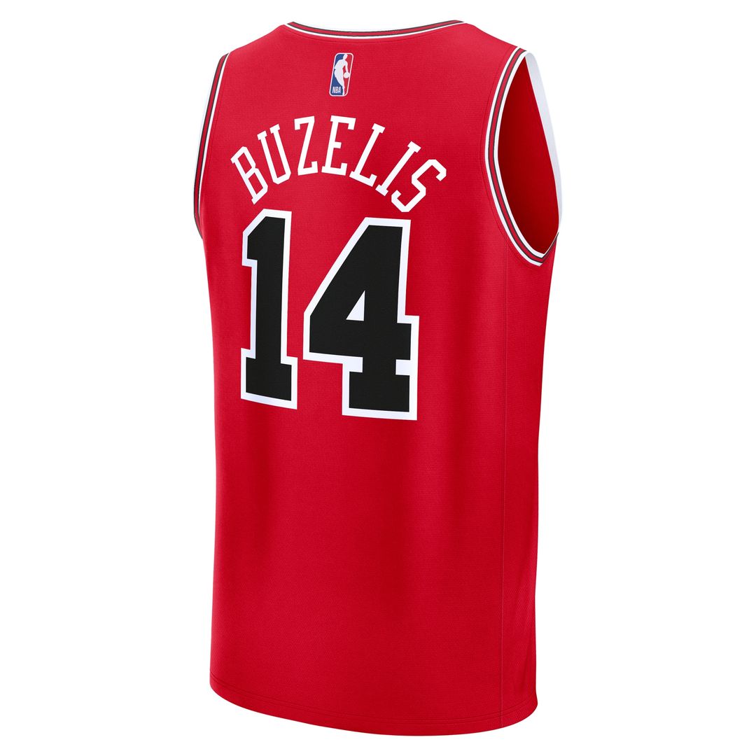 Matas Buzelis Chicago Bulls Fanatics Youth Fast Break Replica Player Jersey - Icon Edition - Red Official NBA Team Apparel Basketball Fan Gear