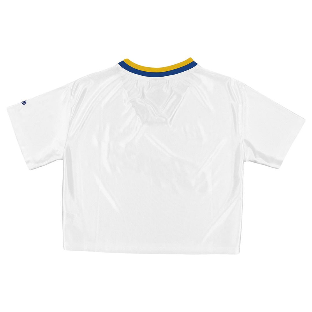 Golden State Warriors New Era Women's Sport Classics Capsule Boxy Cropped Fashion Jersey - White Official NBA Team Hat Basketball Fan Cap
