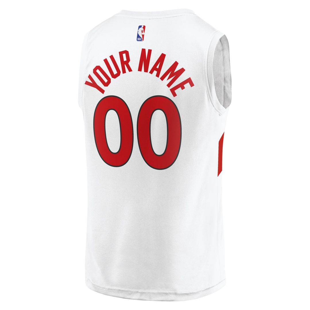 Toronto Raptors Fanatics Youth Fast Break Replica Custom Jersey - Association Edition - White Official NBA Team Apparel Basketball Fan Gear