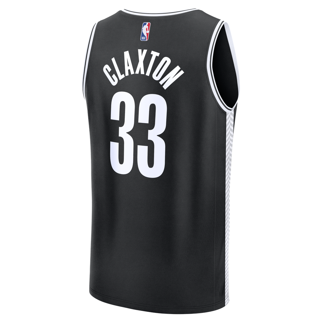 Nic Claxton Brooklyn Nets Fanatics Fast Break Replica Jersey - Black - Icon Edition Official NBA Team Apparel Basketball Fan Gear