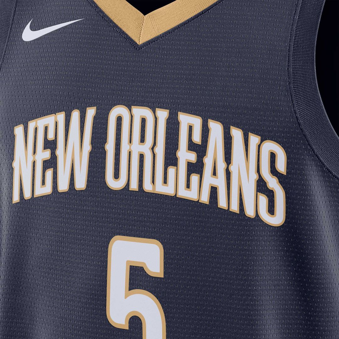 Dejounte Murray New Orleans Pelicans Nike Unisex 2024 Offseason Addition Nike Swingman Jersey - Navy Official NBA Team Apparel Basketball Fan Gear