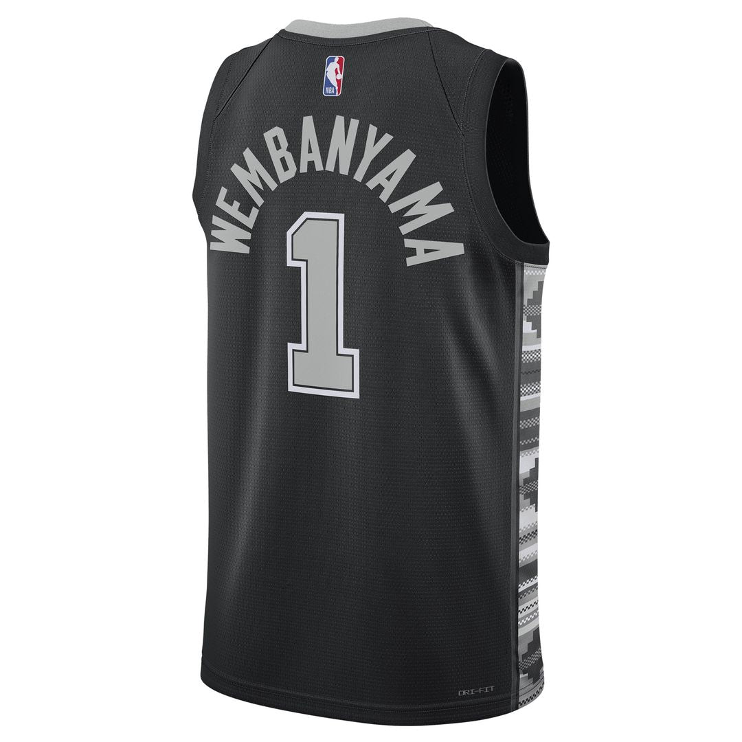 Victor Wembanyama San Antonio Spurs Jordan Brand Unisex Swingman Jersey - Statement Edition - Black Official NBA Team Apparel Basketball Fan Gear