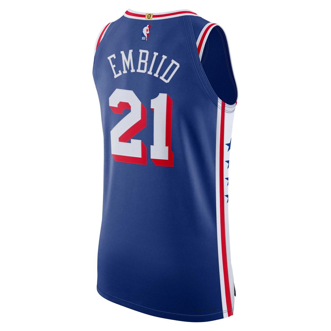 Joel Embiid Philadelphia 76ers Nike Authentic Jersey - Icon Edition - Royal Official NBA Team Apparel Basketball Fan Gear