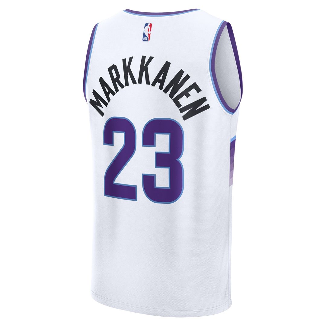 Lauri Markkanen Utah Jazz Fanatics Youth Fast Break Replica Jersey - Association Edition - White Official NBA Team Apparel Basketball Fan Gear