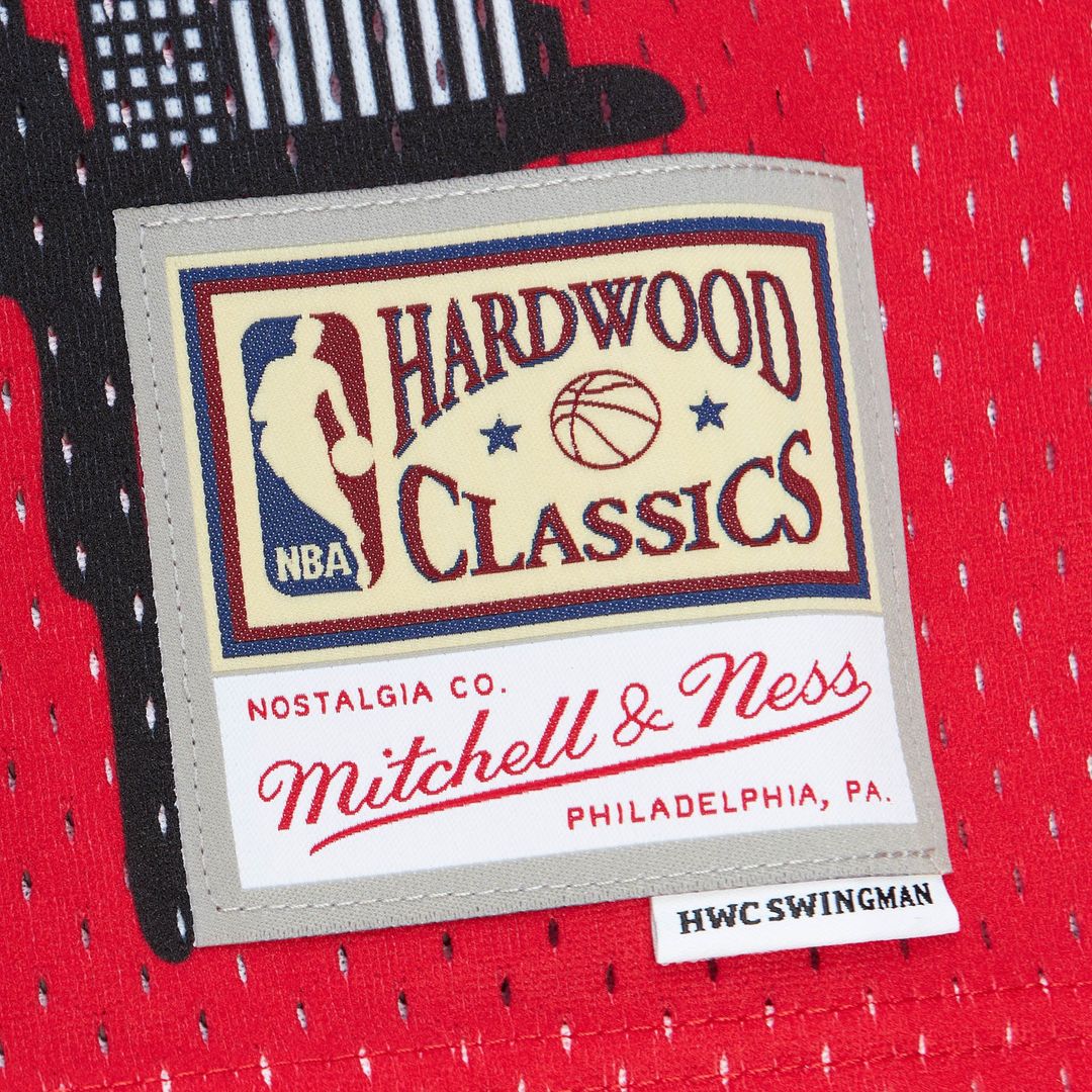 Chicago Bulls Mitchell & Ness x Tats Cru Hardwood Classics Fashion Jersey - Red Official NBA Team Apparel Basketball Fan Gear