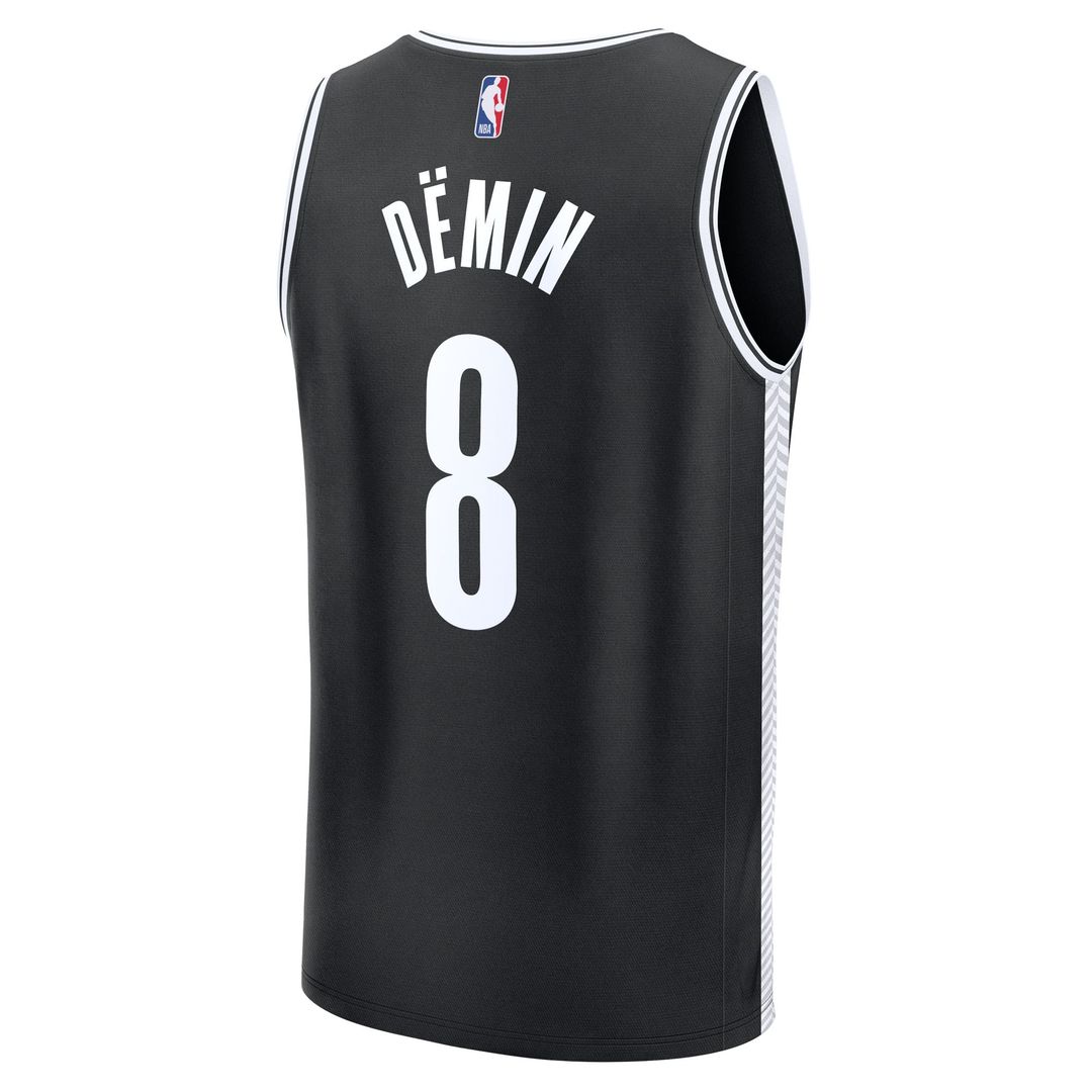 Egor Dëmin Brooklyn Nets Fanatics Fast Break Replica Jersey - Black - Icon Edition Official NBA Team Apparel Basketball Fan Gear