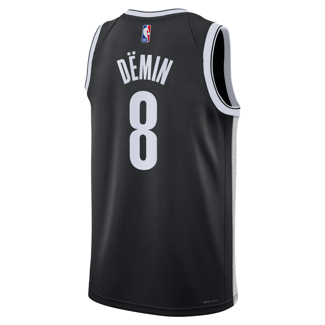 Egor Dëmin Brooklyn Nets Nike Unisex Swingman Jersey - Icon Edition - Black Official NBA Team Apparel Basketball Fan Gear
