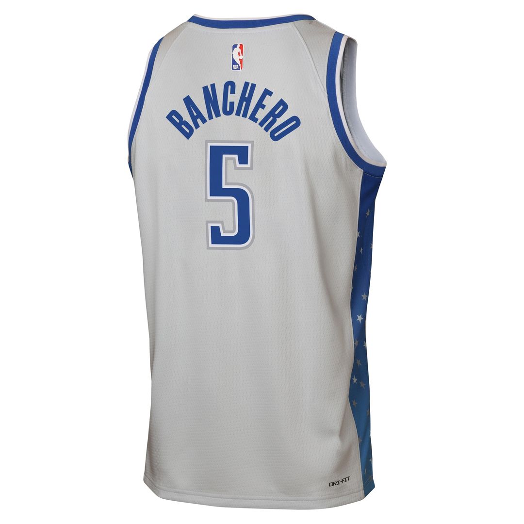 Paolo Banchero Orlando Magic Nike Youth 2025/26 City Edition Swingman Jersey - Silver Official NBA Team Apparel Basketball Fan Gear