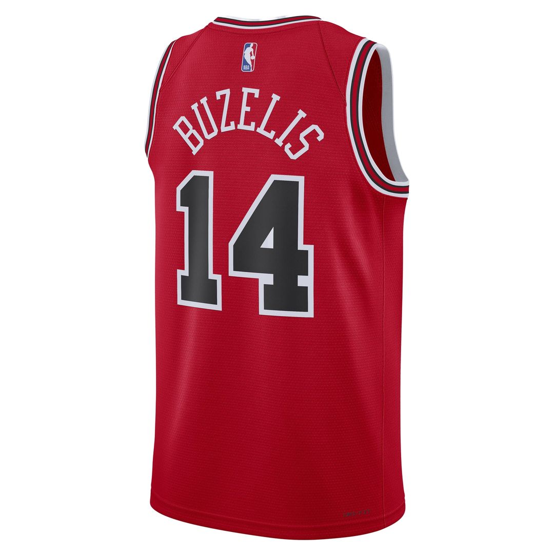Matas Buzelis Chicago Bulls Nike Unisex Swingman Player Jersey - Icon Edition - Red Official NBA Team Apparel Basketball Fan Gear