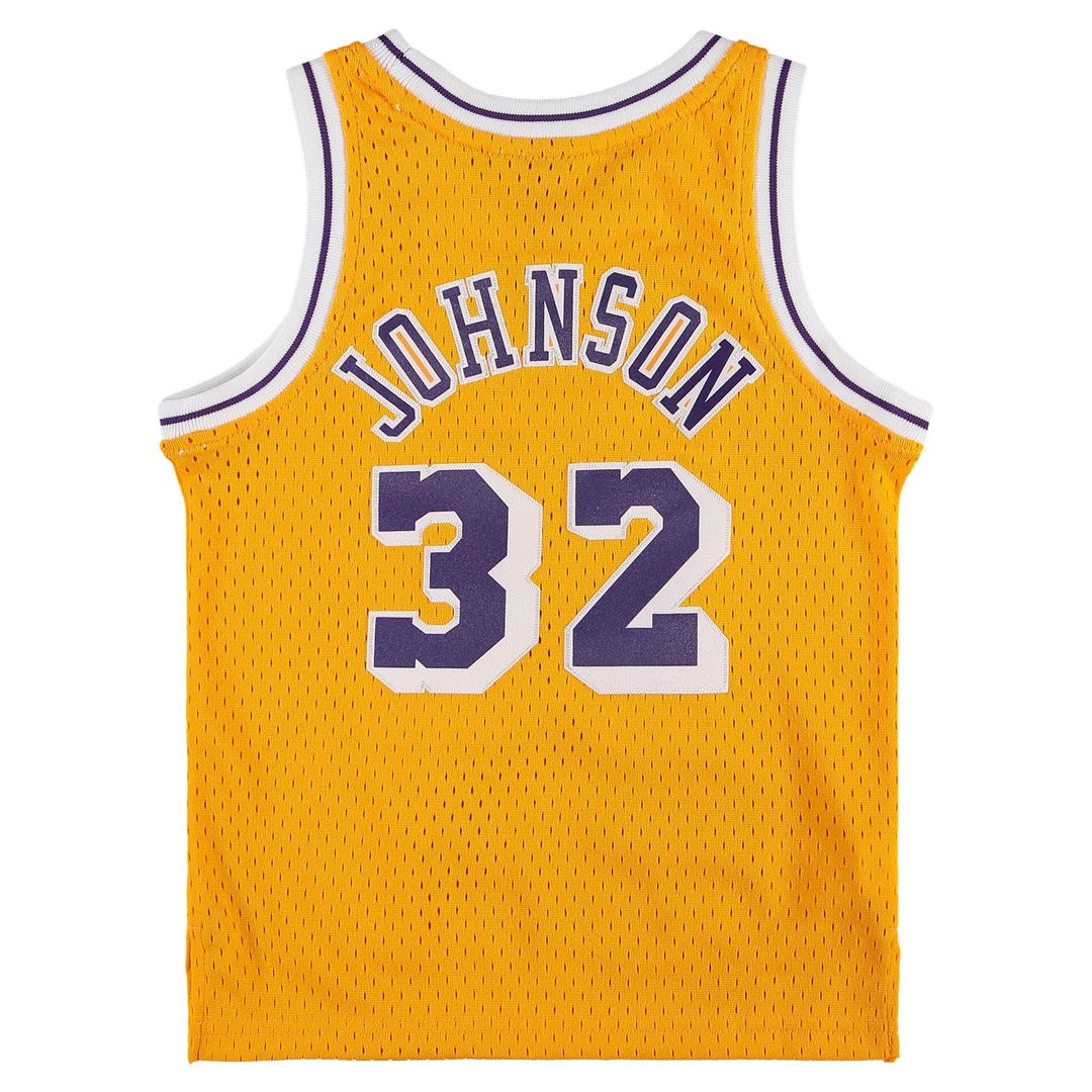 Magic Johnson Los Angeles Lakers Mitchell & Ness Preschool 1984-1985 Hardwood Classics Throwback Team Jersey - Gold Official NBA Team Apparel Basketba