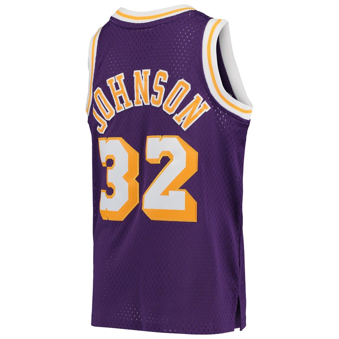Magic Johnson Los Angeles Lakers Mitchell & Ness Youth Swingman Throwback Jersey - Gold Official NBA Team Apparel Basketball Fan Gear
