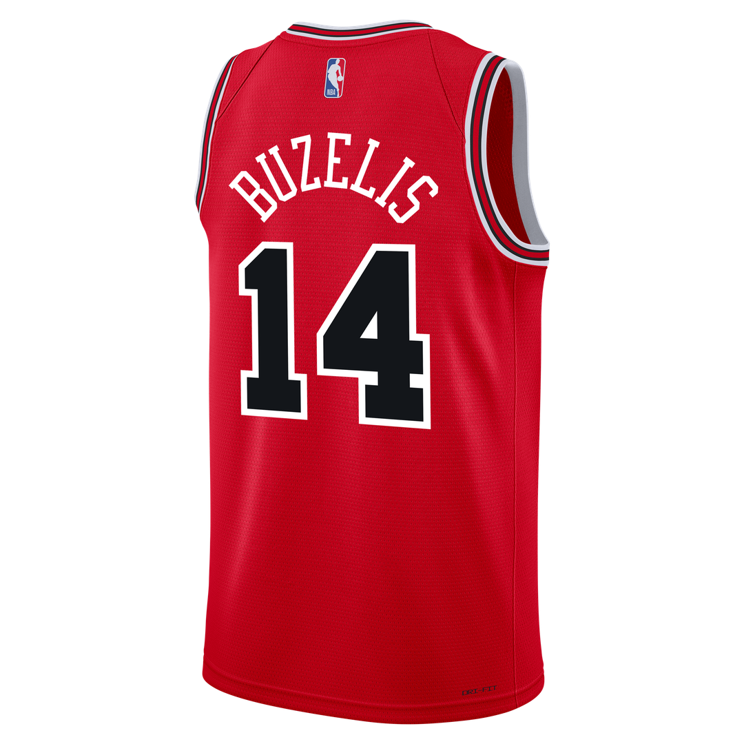 Matas Buzelis Chicago Bulls Nike Youth Swingman Jersey - Icon Edition - Red Official NBA Team Apparel Basketball Fan Gear