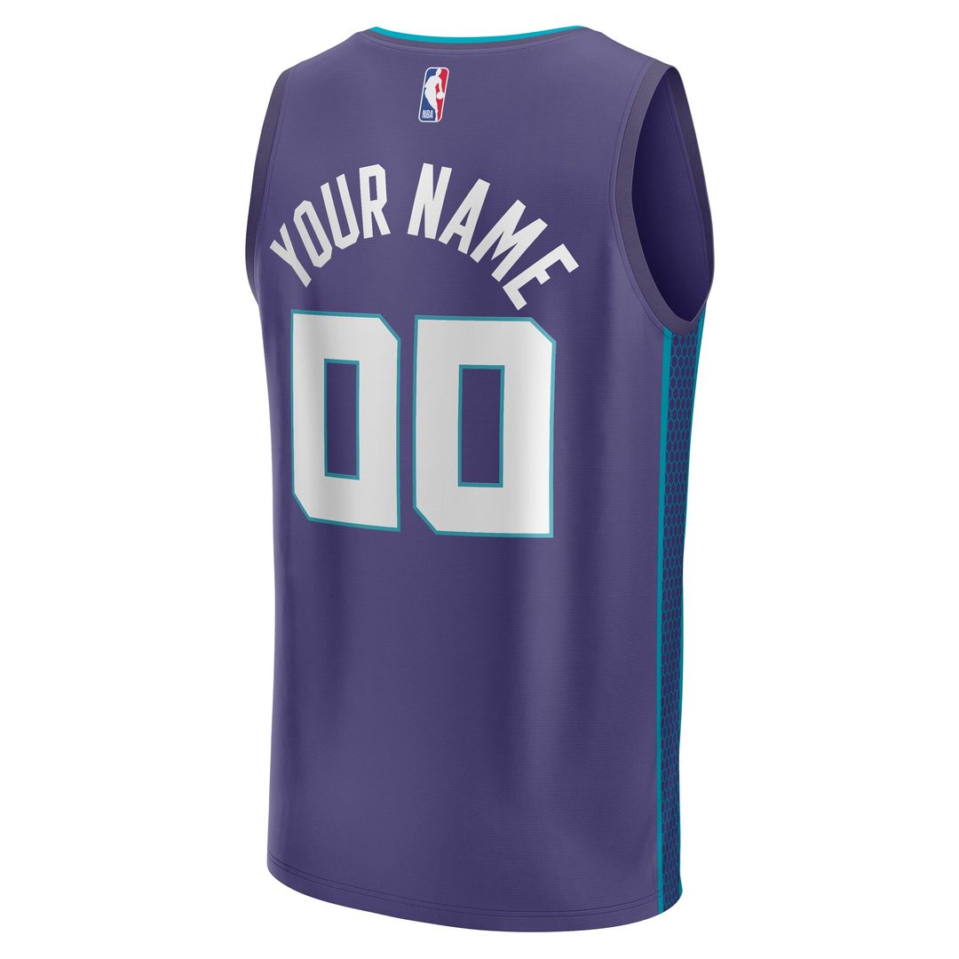 Charlotte Hornets Fanatics Fast Break Custom Jersey - Purple - Statement Edition Official NBA Team Apparel Basketball Fan Gear