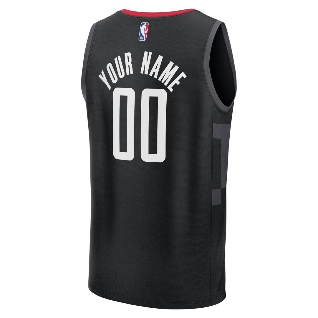 Houston Rockets Fanatics Youth Fast Break Custom Jersey - Statement Edition - Black Official NBA Team Apparel Basketball Fan Gear
