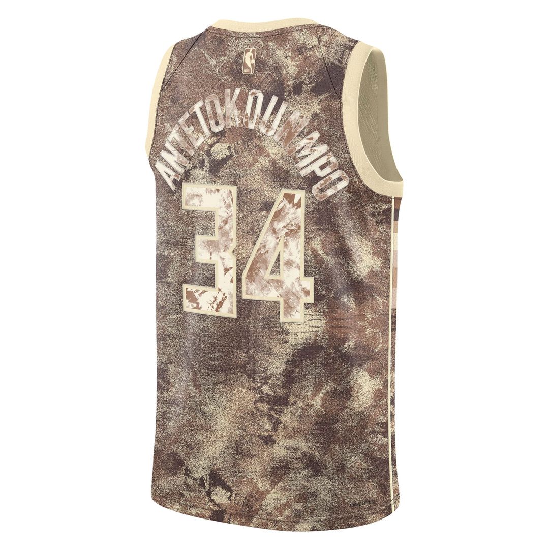 Giannis Antetokounmpo Milwaukee Bucks Nike Unisex Select Series Swingman Jersey - Brown Official NBA Team Apparel Basketball Fan Gear