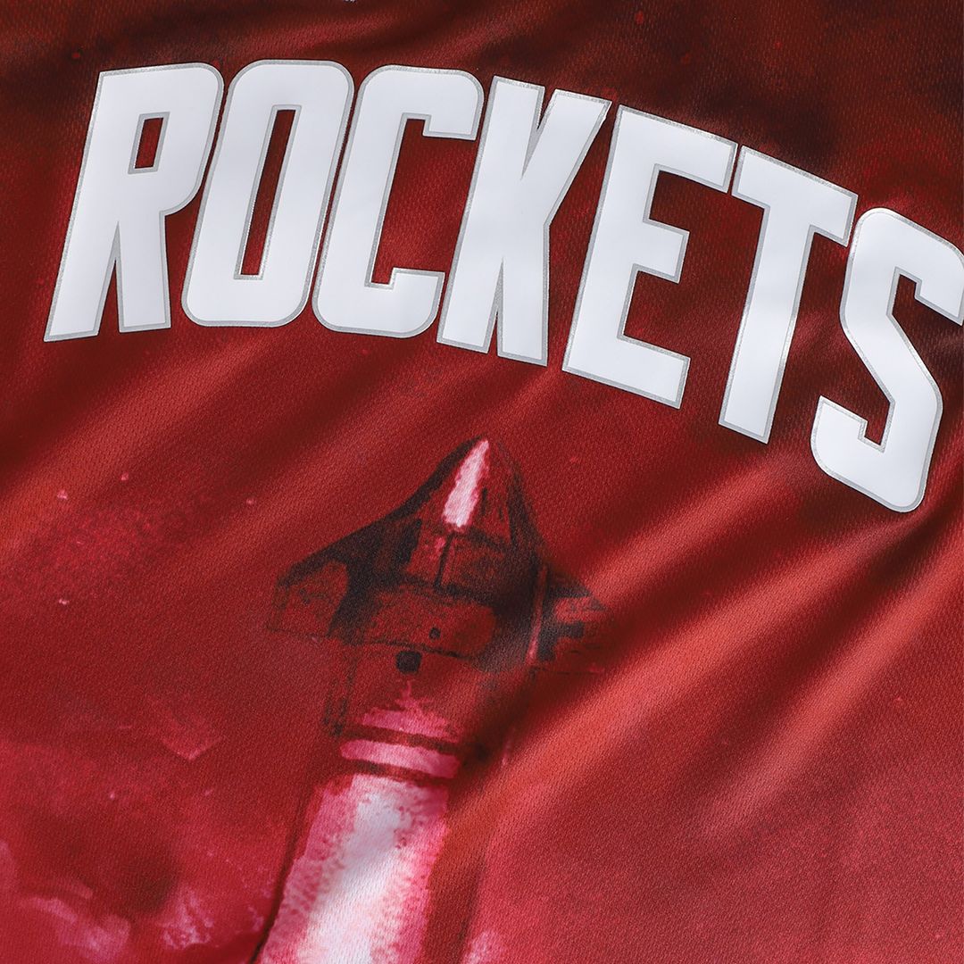 Houston Rockets NBA & KidSuper Studios by Fanatics Unisex Hometown Jersey - Red Official NBA Team Apparel Basketball Fan Gear