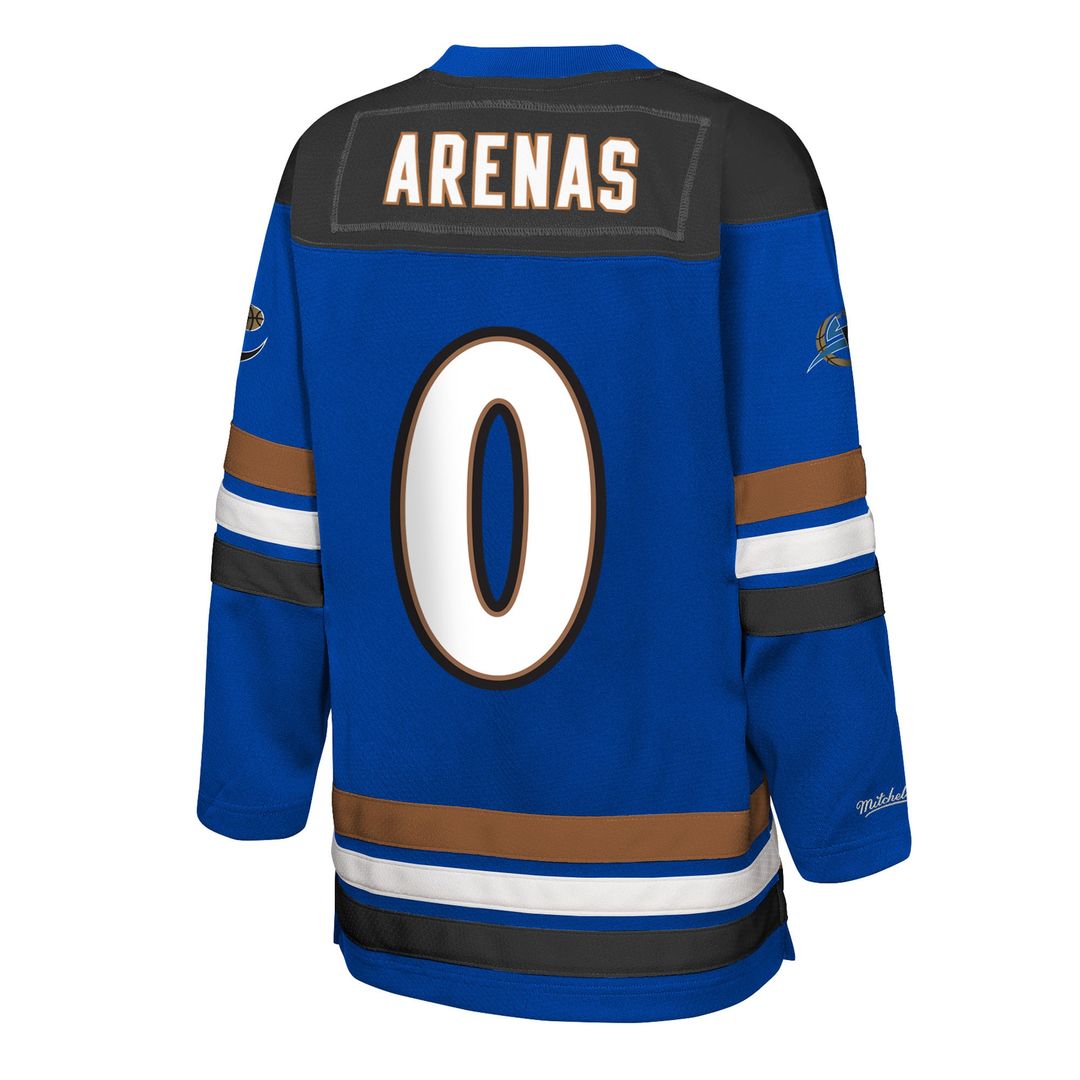 Gilbert Arenas Washington Wizards Mitchell & Ness Youth Maxxed Out 2.0 Fashion Hockey Jersey - Blue Official NBA Team Apparel Basketball Fan Gear