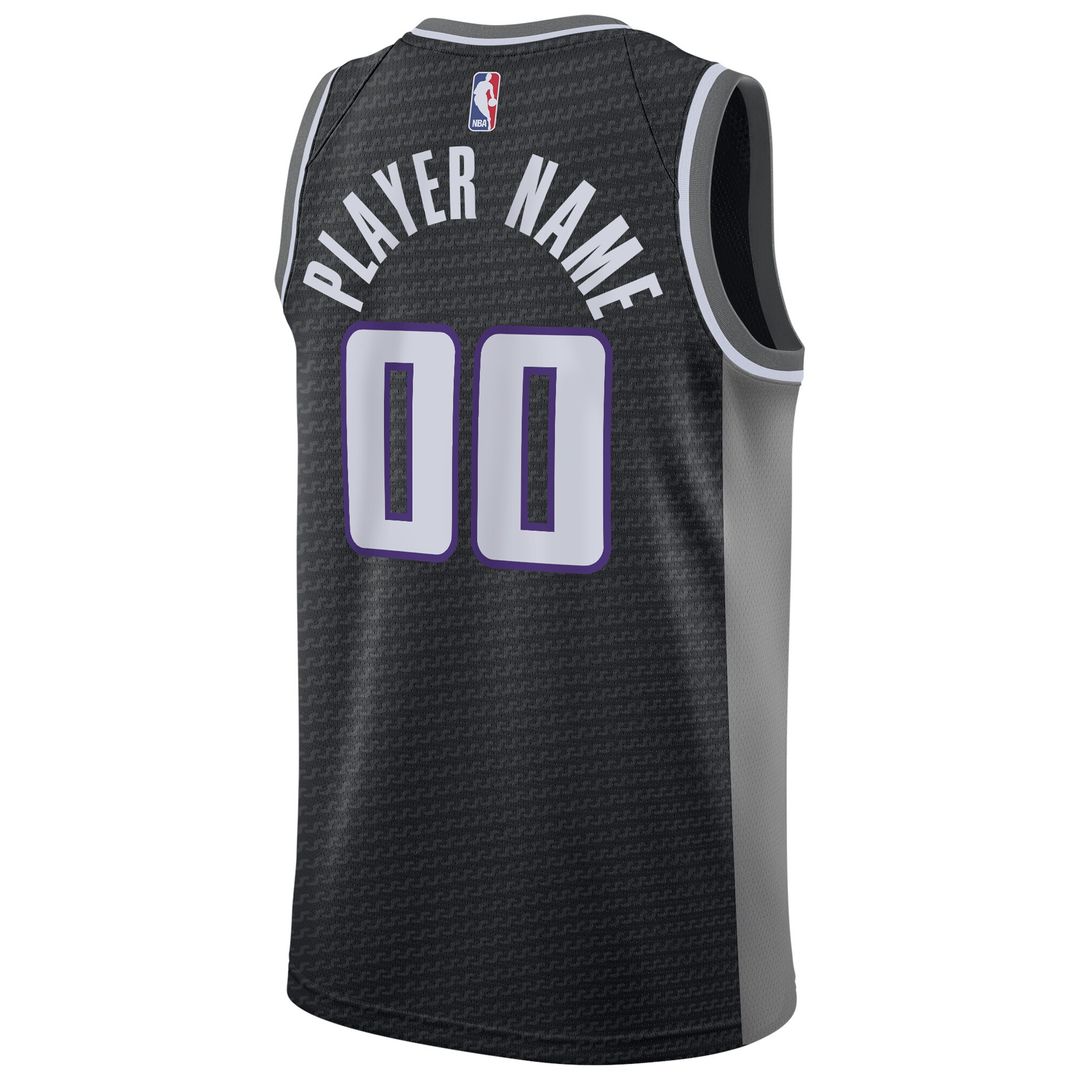 Sacramento Kings Nike Swingman Custom Jersey Black - Statement Edition Official NBA Team Apparel Basketball Fan Gear