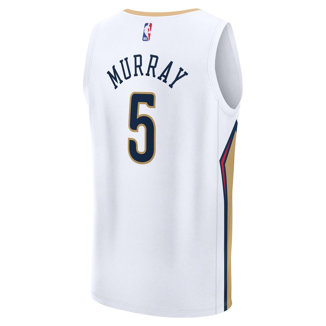 Dejounte Murray New Orleans Pelicans Fanatics Fast Break Replica Player Jersey - Association Edition - White Official NBA Team Apparel Basketball Fan