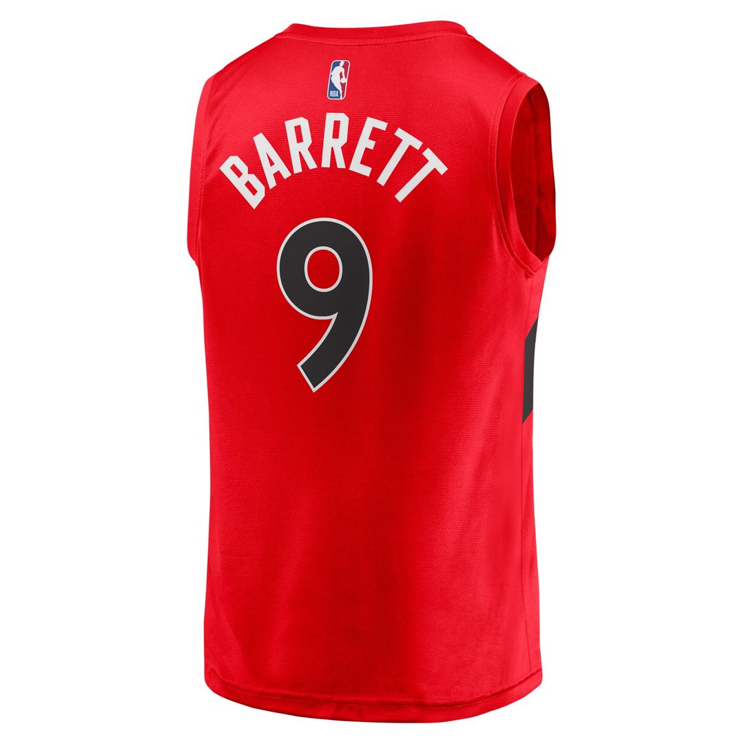 RJ Barrett Toronto Raptors Fanatics Fast Break Player Jersey - Icon Edition - Red Official NBA Team Apparel Basketball Fan Gear