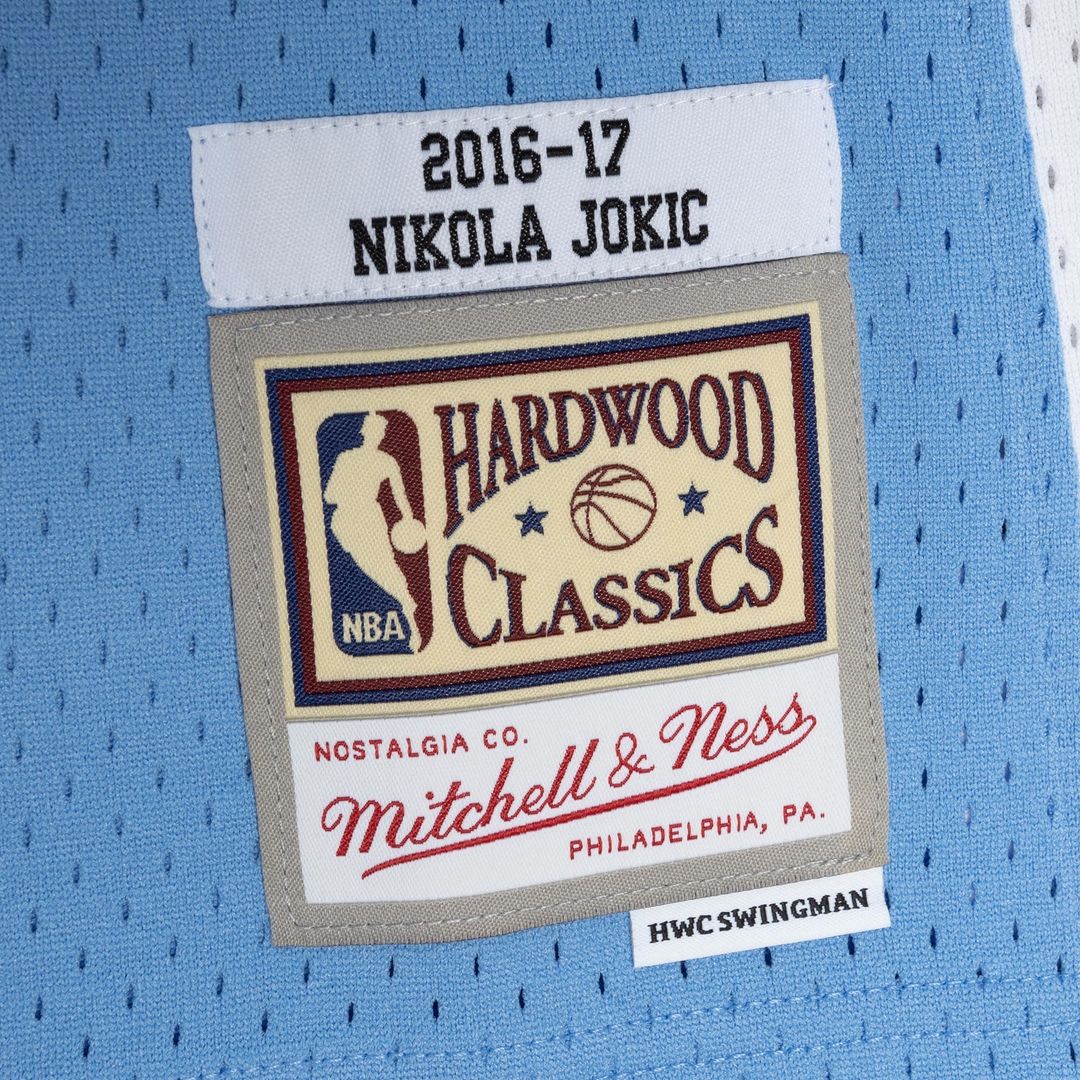 Nikola Jokic Denver Nuggets Mitchell & Ness 2016/17 Swingman Jersey - Light Blue Official NBA Team Apparel Basketball Fan Gear