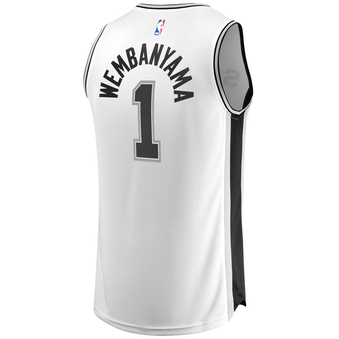 Victor Wembanyama San Antonio Spurs Fanatics Youth Fast Break Player Jersey - Association Edition - White Official NBA Team Apparel Basketball Fan Gea