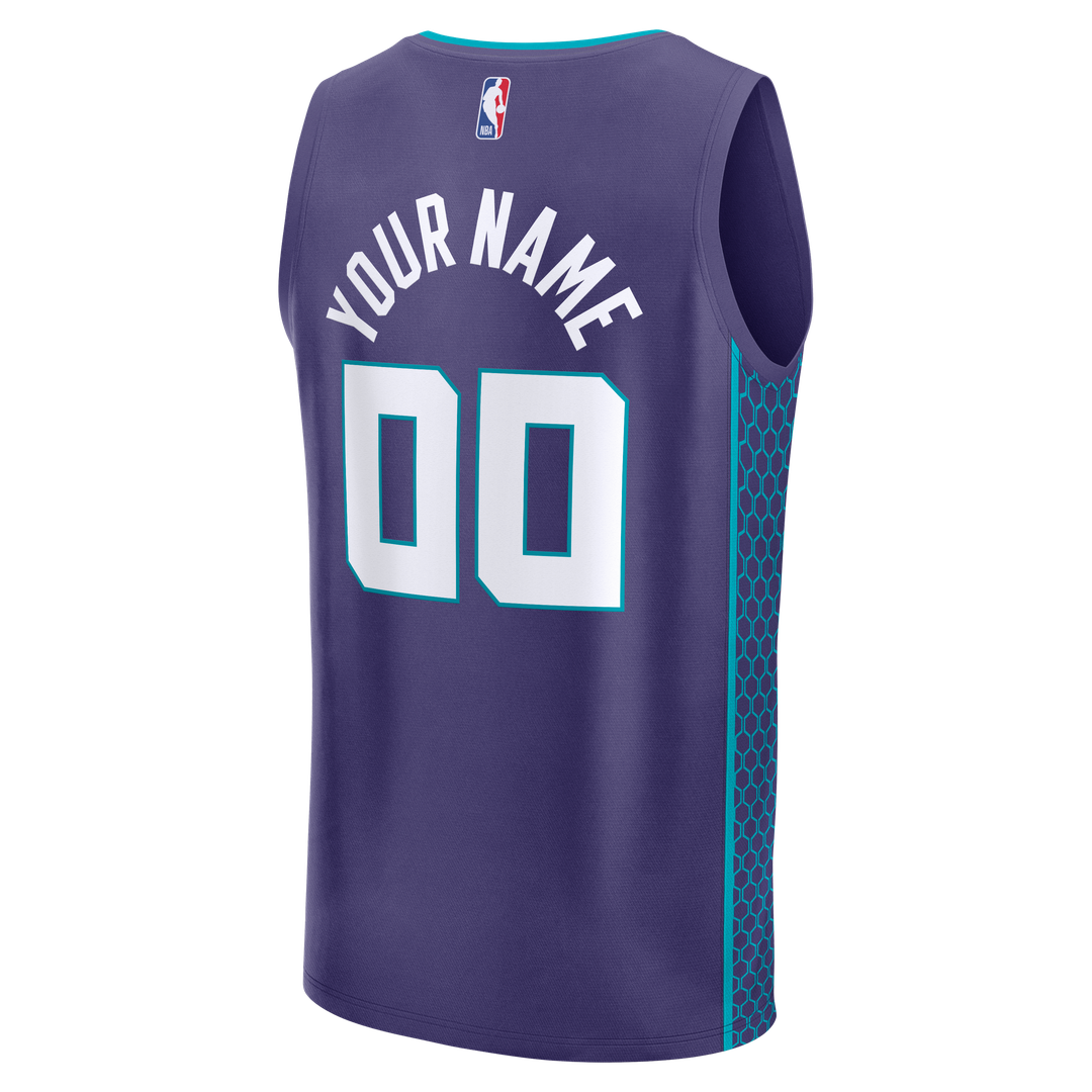 Charlotte Hornets Fanatics Fast Break Custom Jersey - Icon Edition - Teal Official NBA Team Apparel Basketball Fan Gear