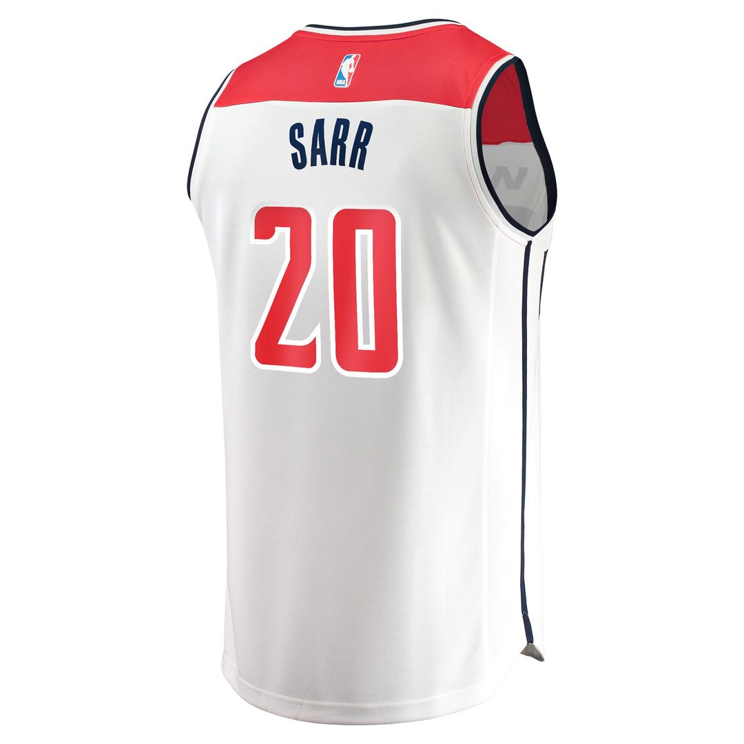 Alexandre Sarr Washington Wizards Fanatics Youth Fast Break Replica Player Jersey - Association Edition - White Official NBA Team Apparel Basketball F