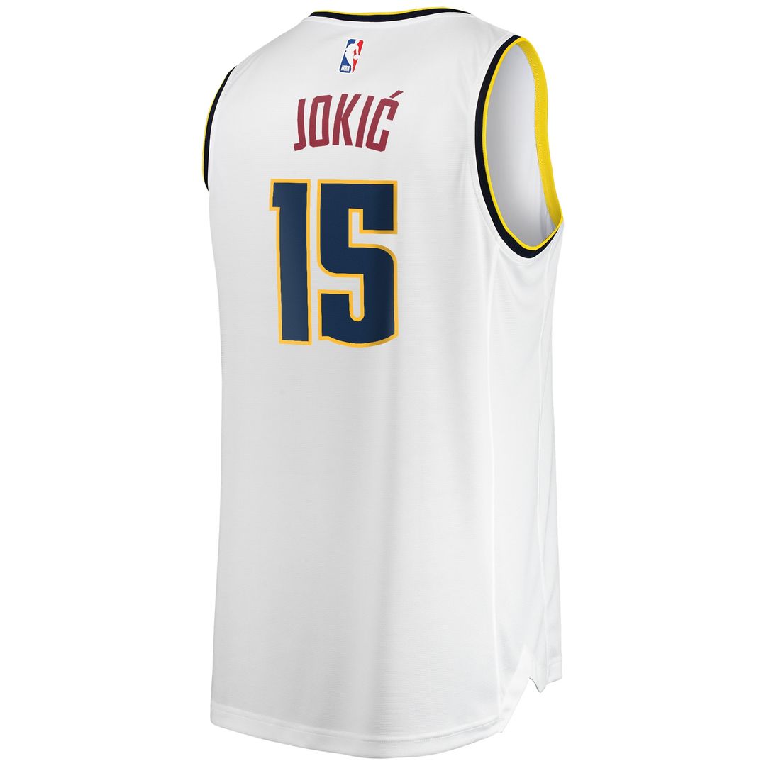 Nikola Jokic Denver Nuggets Fanatics Fast Break Player Jersey - Association Edition - White Official NBA Team Apparel Basketball Fan Gear
