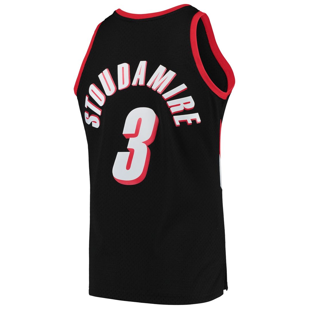 Damon Stoudamire Portland Trail Blazers Mitchell & Ness 1999/00 Hardwood Classics Swingman Jersey - Black Official NBA Team Apparel Basketball Fan Gea