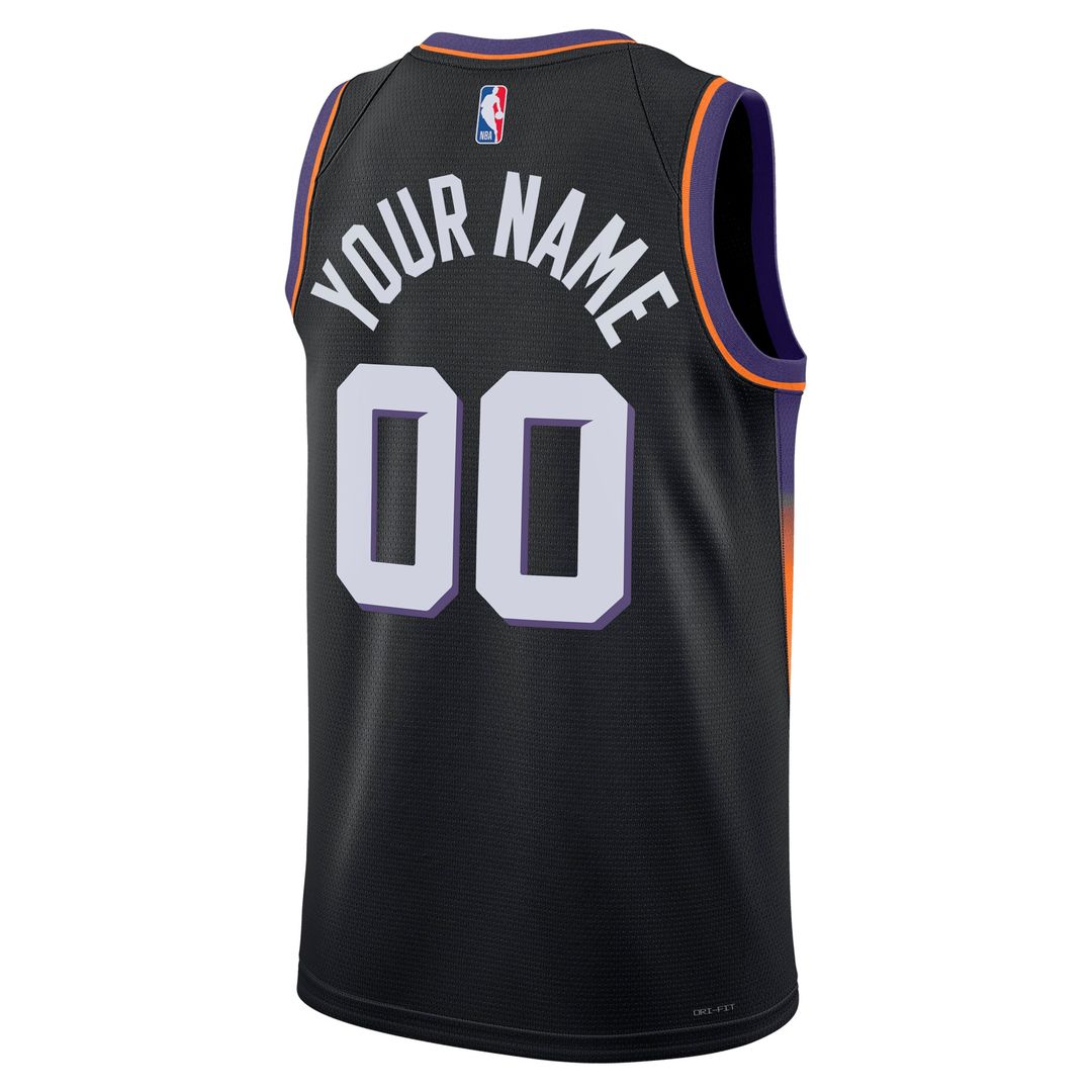 Phoenix Suns Jordan Brand Unisex Swingman Custom Jersey - Statement Edition - Black Official NBA Team Apparel Basketball Fan Gear