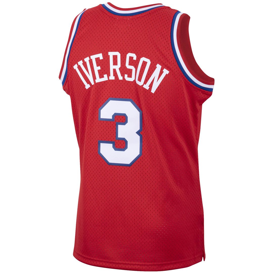 Allen Iverson Philadelphia 76ers Mitchell & Ness 2002/03 Hardwood Classics Swingman Jersey - White Official NBA Team Apparel Basketball Fan Gear