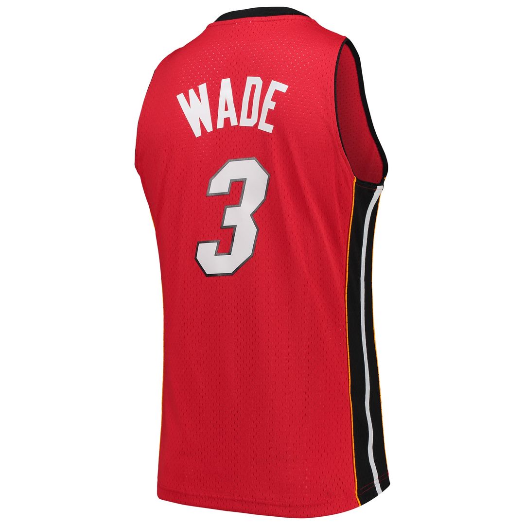 Dwyane Wade Miami Heat Mitchell & Ness Hardwood Classics Swingman Jersey - Red Official NBA Team Apparel Basketball Fan Gear