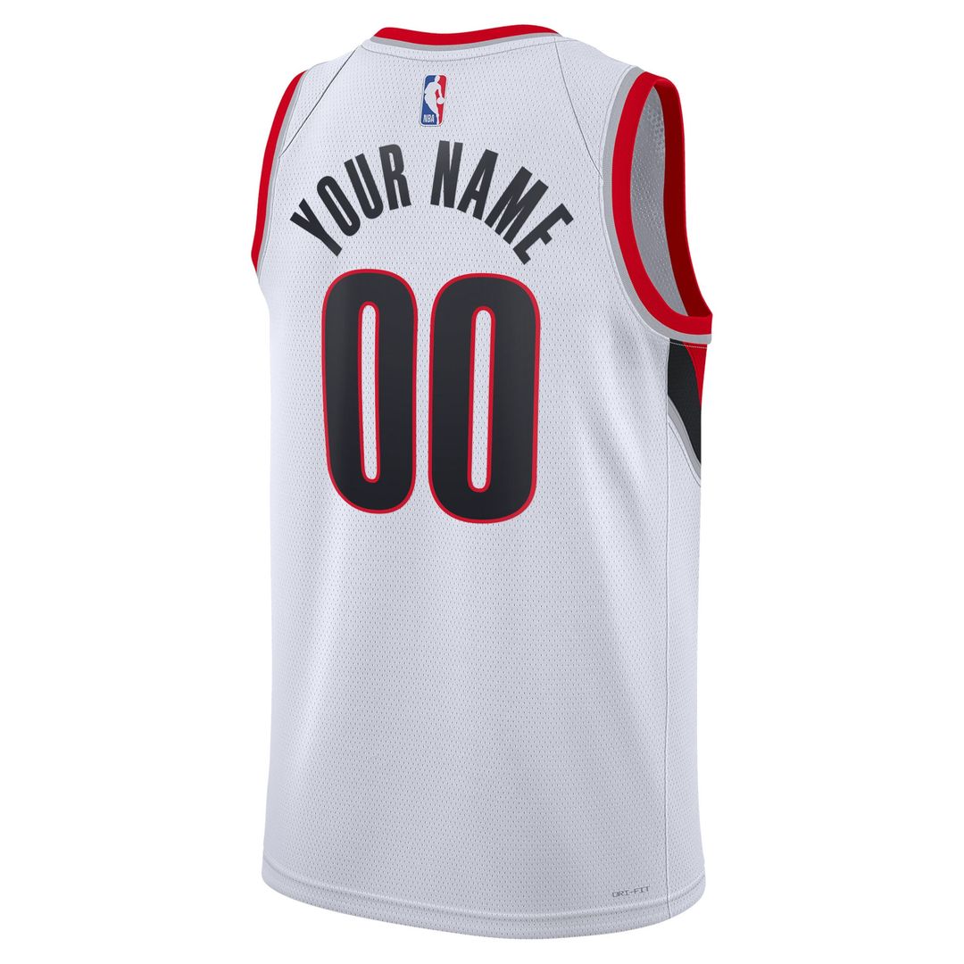 Portland Trail Blazers Nike Unisex Swingman Custom Jersey White - Association Edition Official NBA Team Apparel Basketball Fan Gear