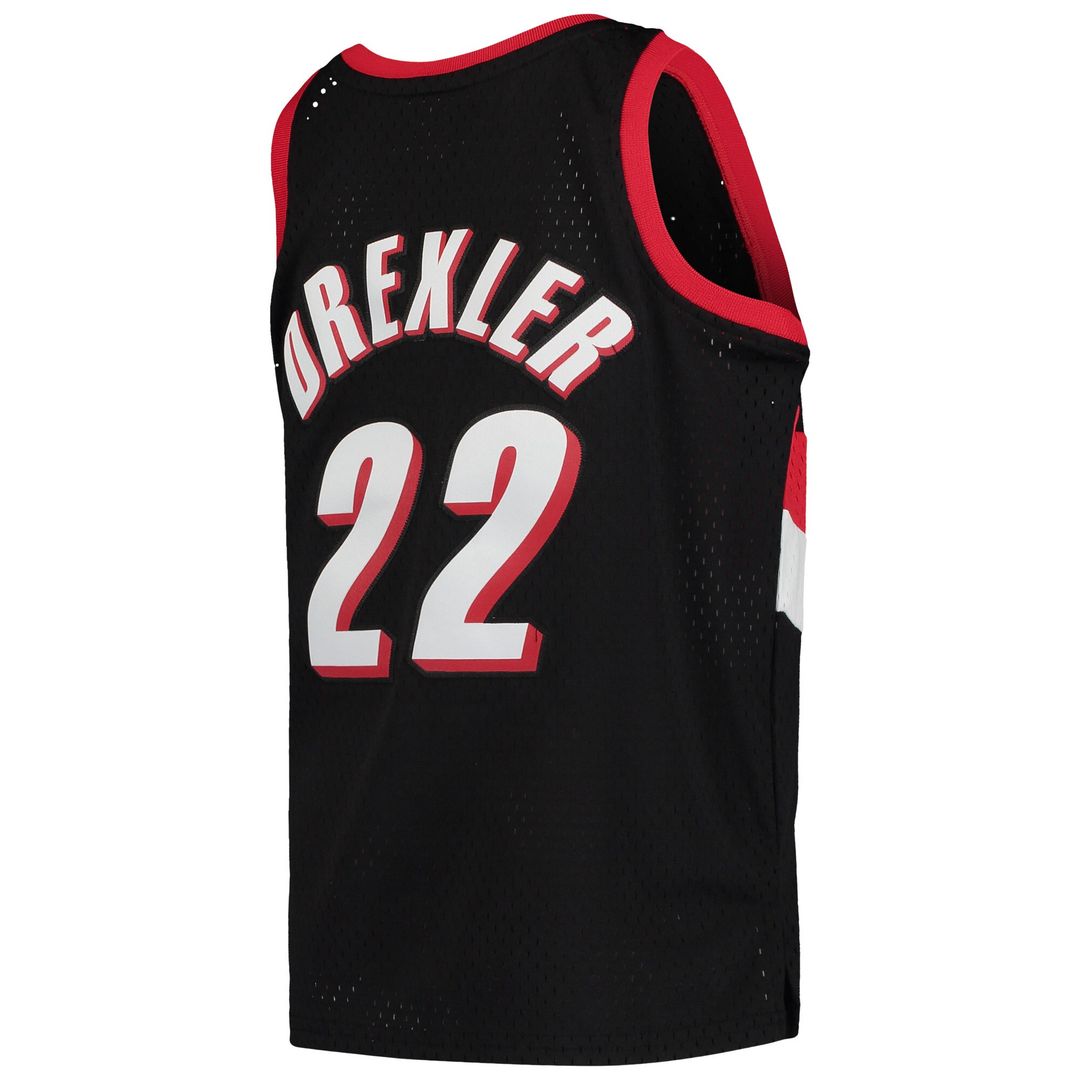 Clyde Drexler Portland Trail Blazers Mitchell & Ness Youth 1991/92 Hardwood Classics Swingman Jersey - Black Official NBA Team Apparel Basketball Fan