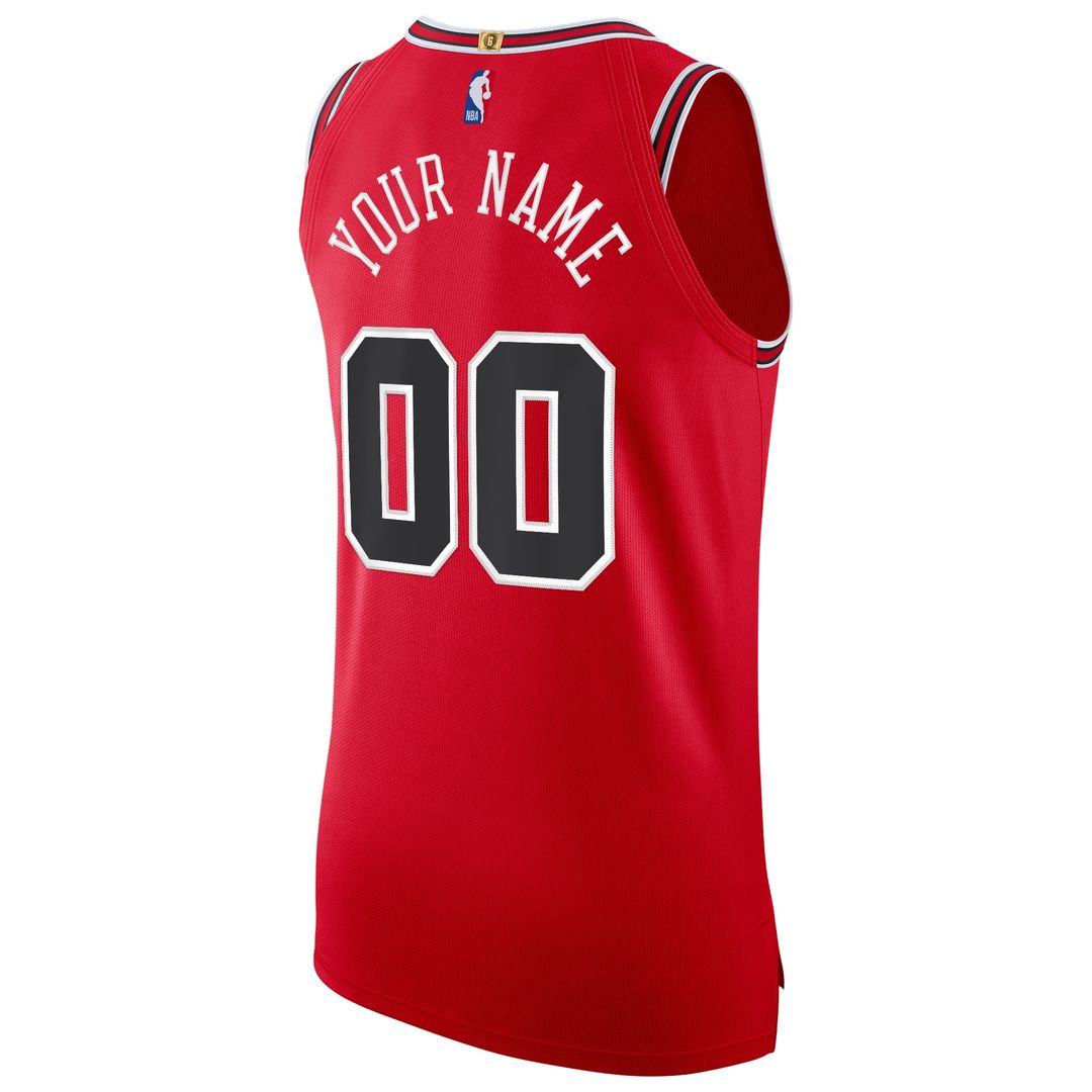 Chicago Bulls Nike Authentic Custom Jersey Red - Icon Edition Official NBA Team Apparel Basketball Fan Gear