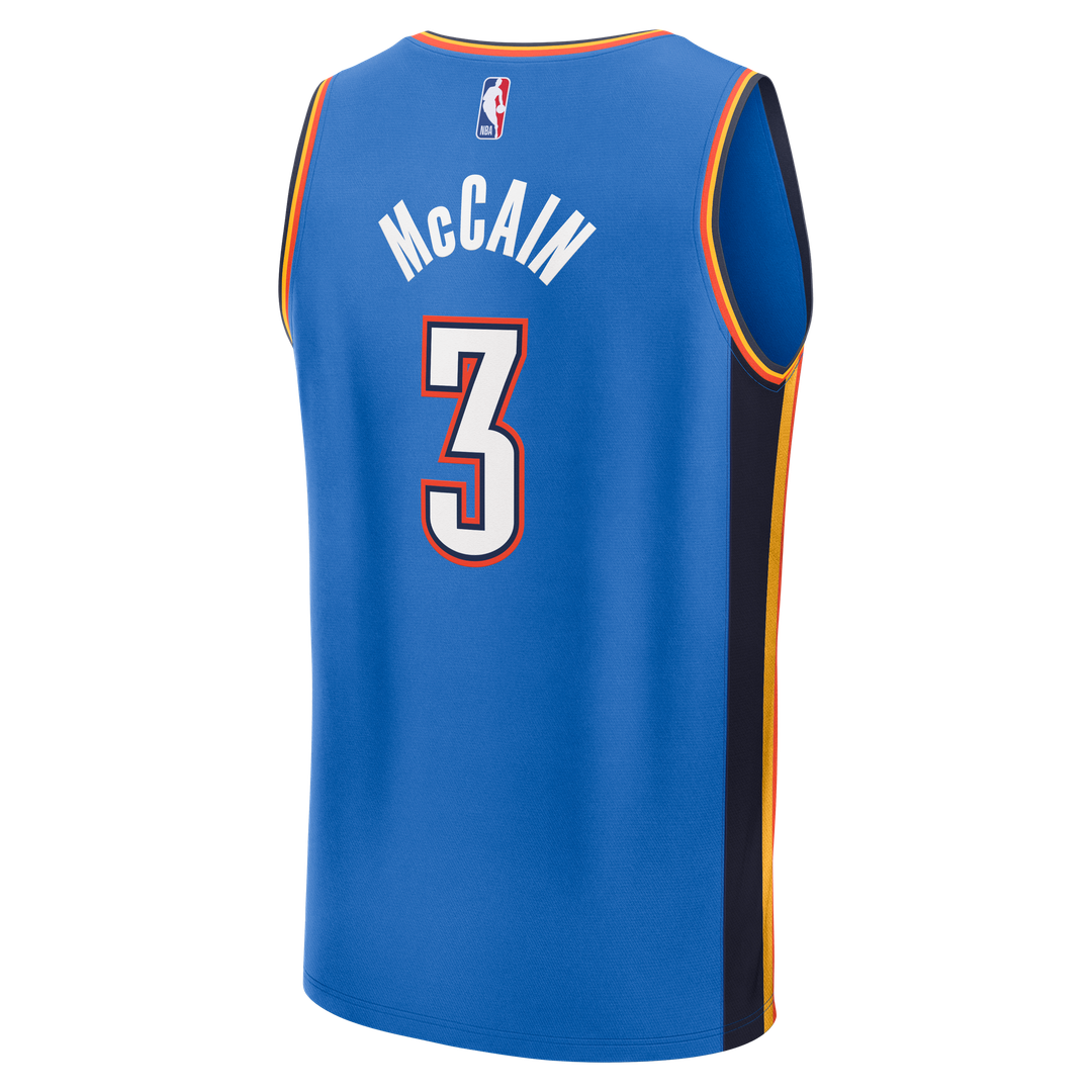 Jared McCain Oklahoma City Thunder Fanatics Youth Fast Break Jersey - Icon Edition - Blue Official NBA Team Apparel Basketball Fan Gear