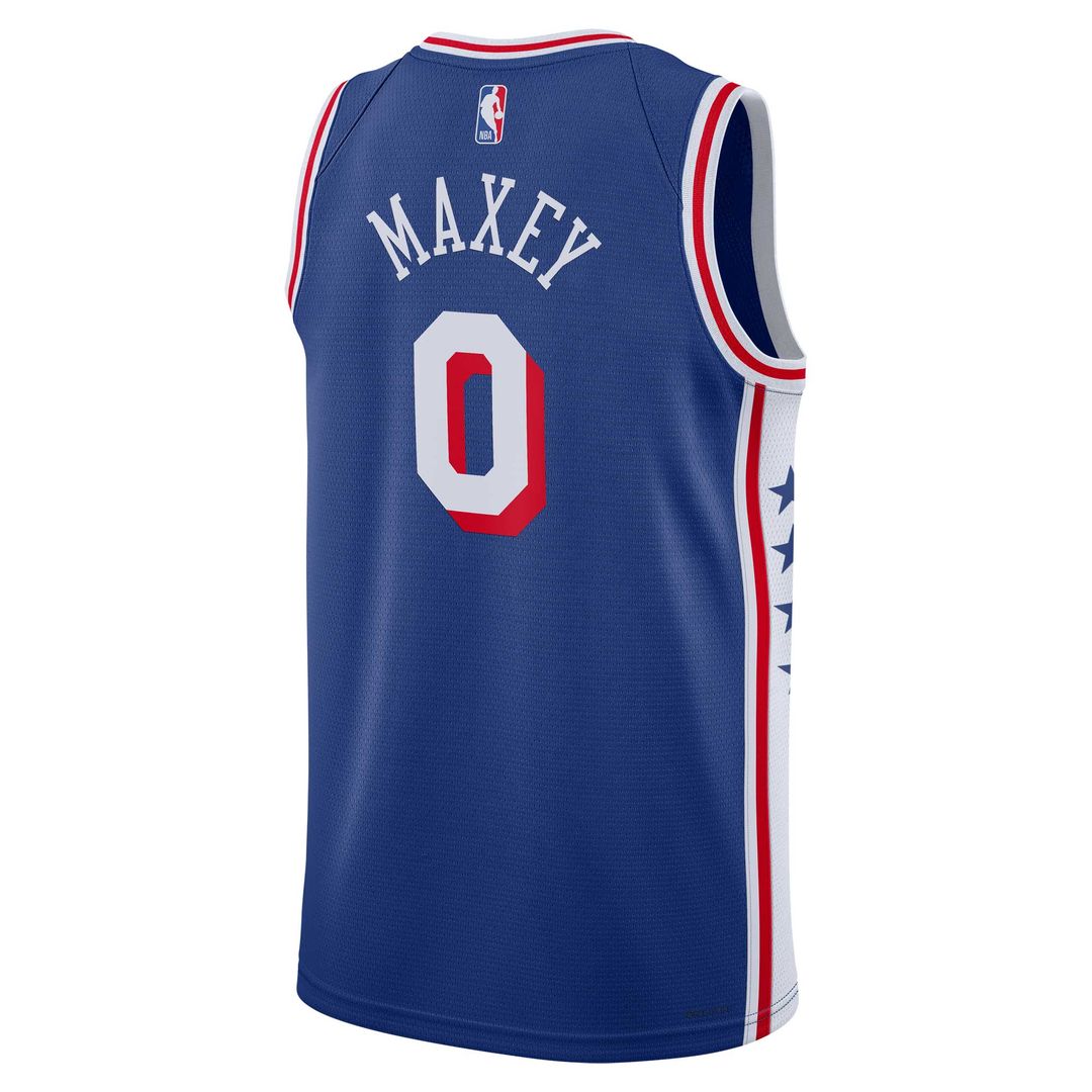 Tyrese Maxey Philadelphia 76ers Nike Unisex Swingman Jersey - Icon Edition - Royal Official NBA Team Apparel Basketball Fan Gear