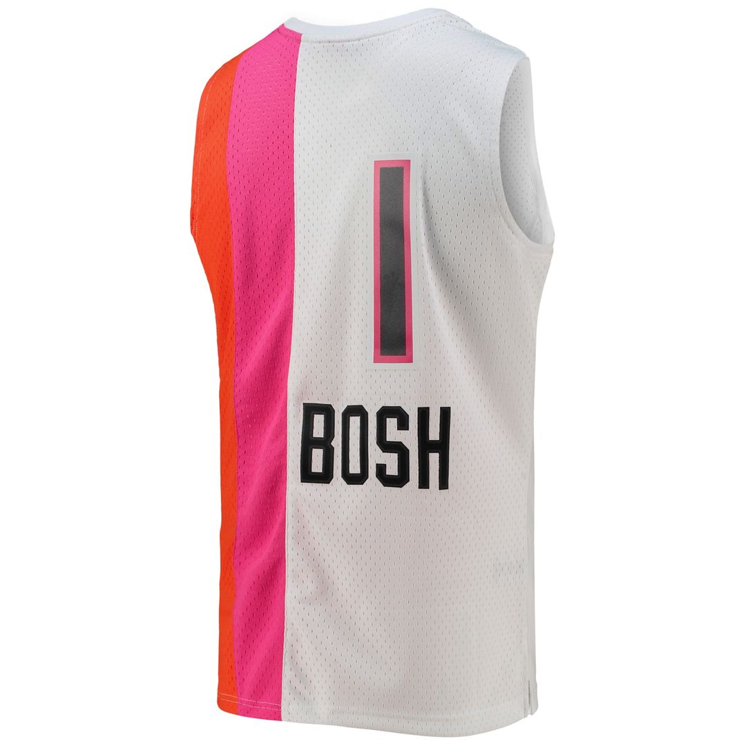 Chris Bosh Miami Heat Mitchell & Ness 2011/12 Hardwood Classics Swingman Jersey - White Official NBA Team Apparel Basketball Fan Gear